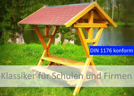 Überdachte Sitzgruppe Waldschänke Premium/ auch XXL