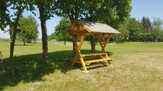 Überdachte Sitzgruppe Waldschänke Standard / auch XXL