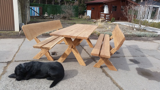Set Waidmann - 3 teilig aus massiver deutscher Eiche