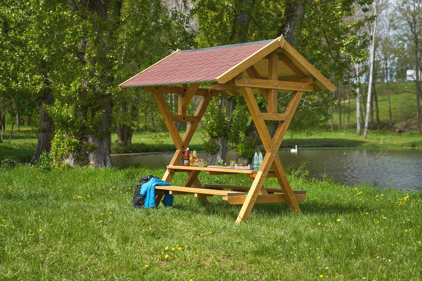 Überdachte Sitzgruppe Waldschänke Premium/ auch XXL