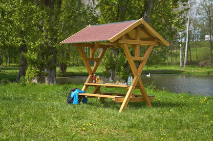 Überdachte Sitzgruppe Waldschänke Premium/ auch XXL