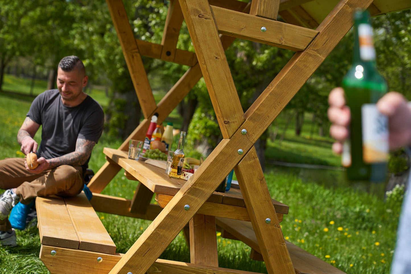 Überdachte Sitzgruppe Waldschänke Premium/ auch XXL