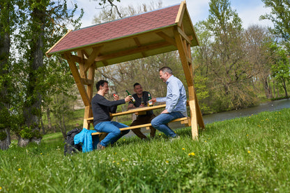 Überdachte Sitzgruppe Waldschänke Premium/ auch XXL